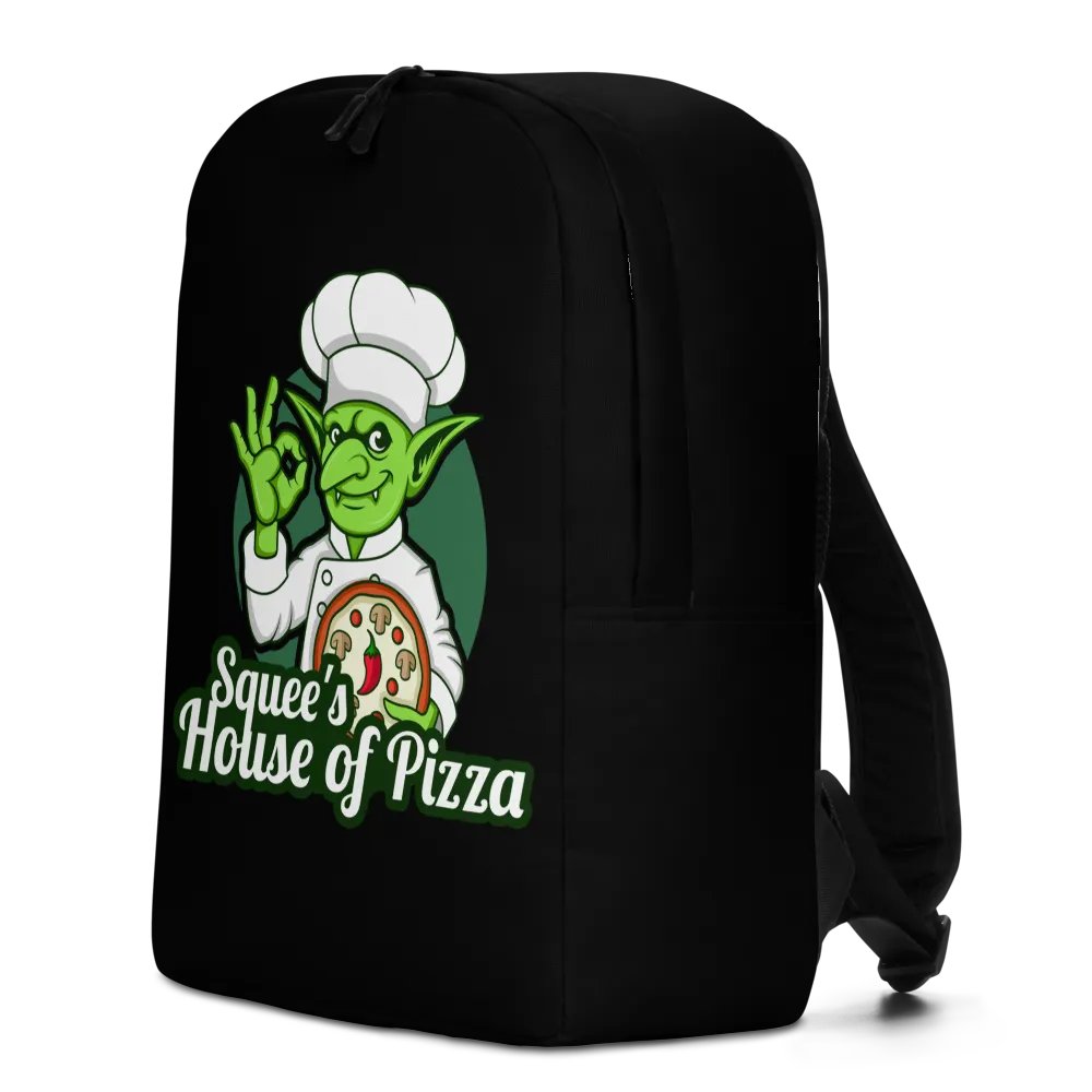 Squee’s House of Pizza Minimalist Backpack (Black) product image (2)