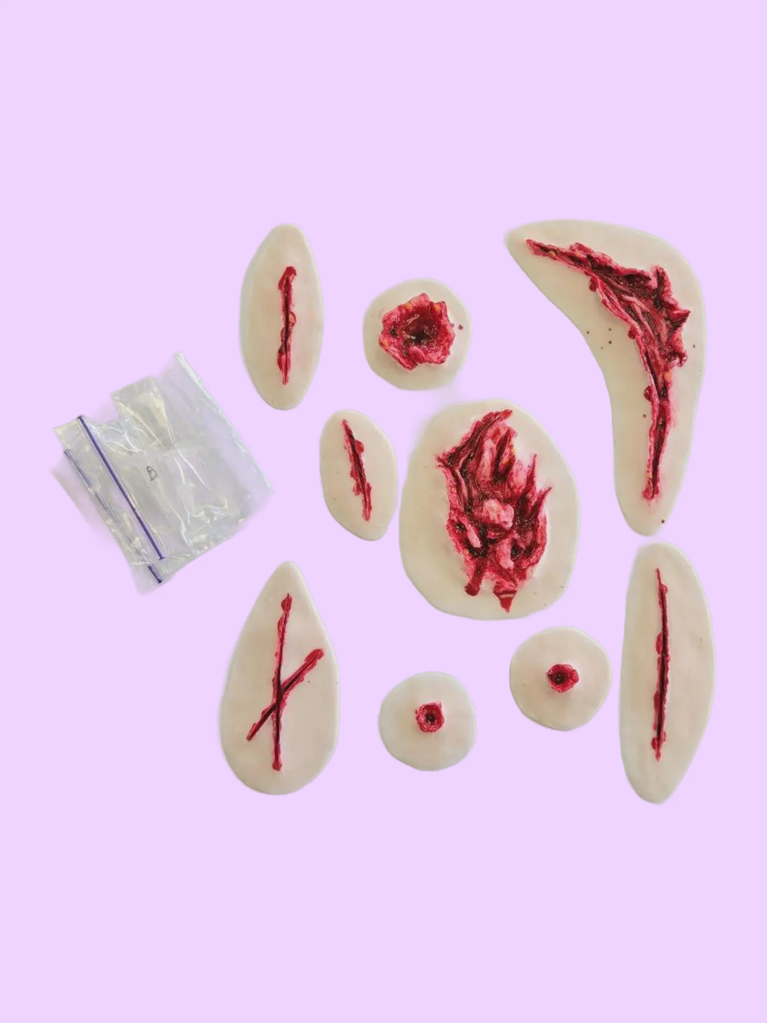 Hyperrealistic Training Wound Patch Set product image (1)