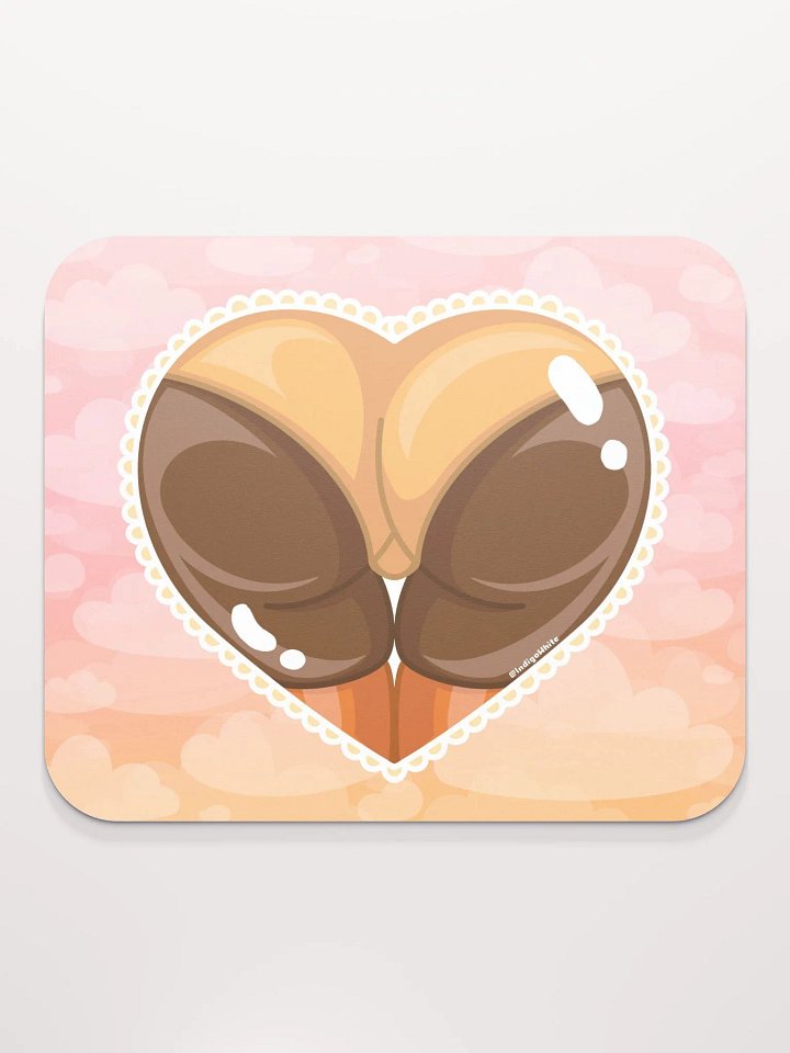Orange Heart Booty Mousepad product image (2)