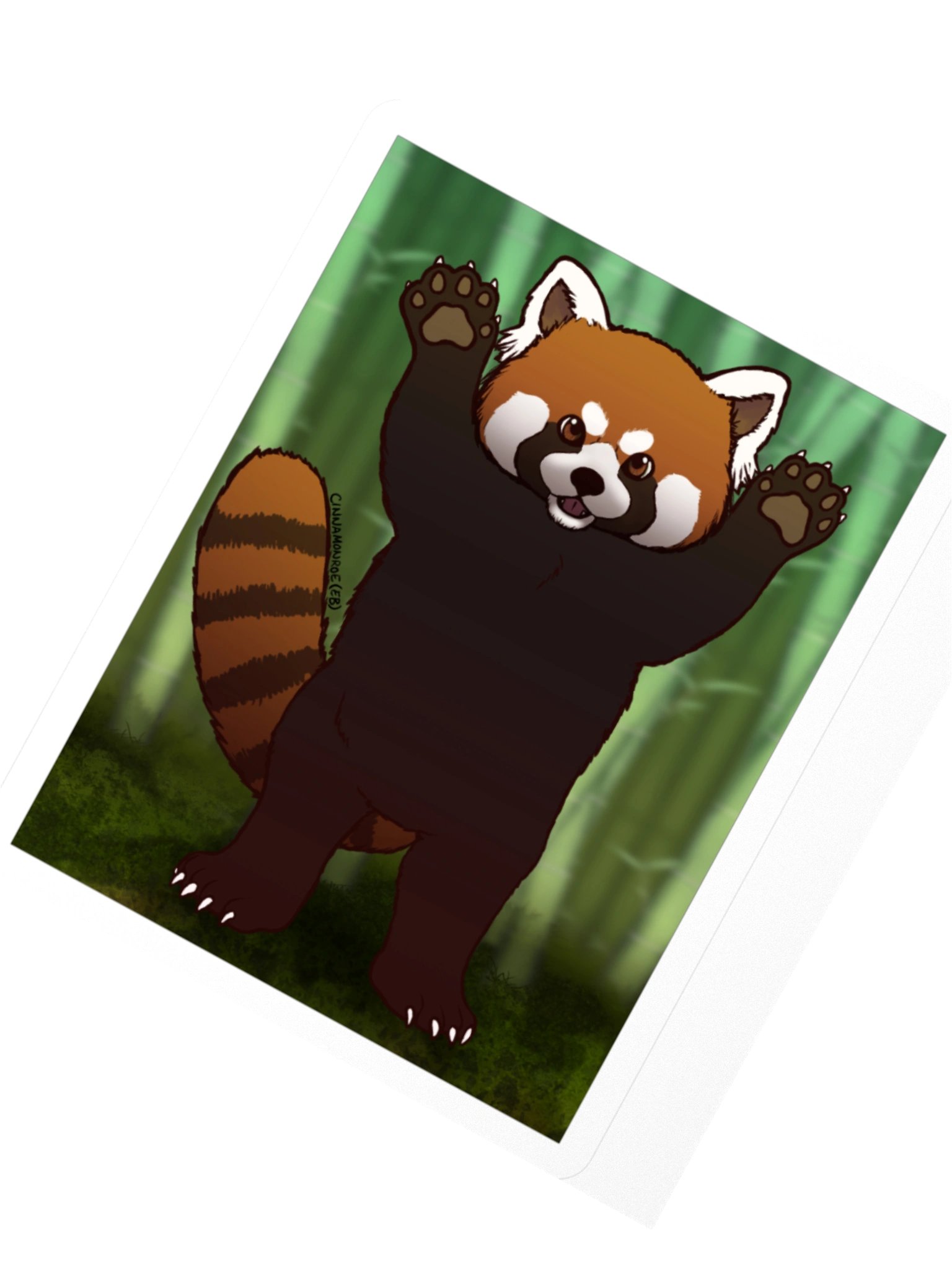 Red Panda Scare Sticker product image (2)