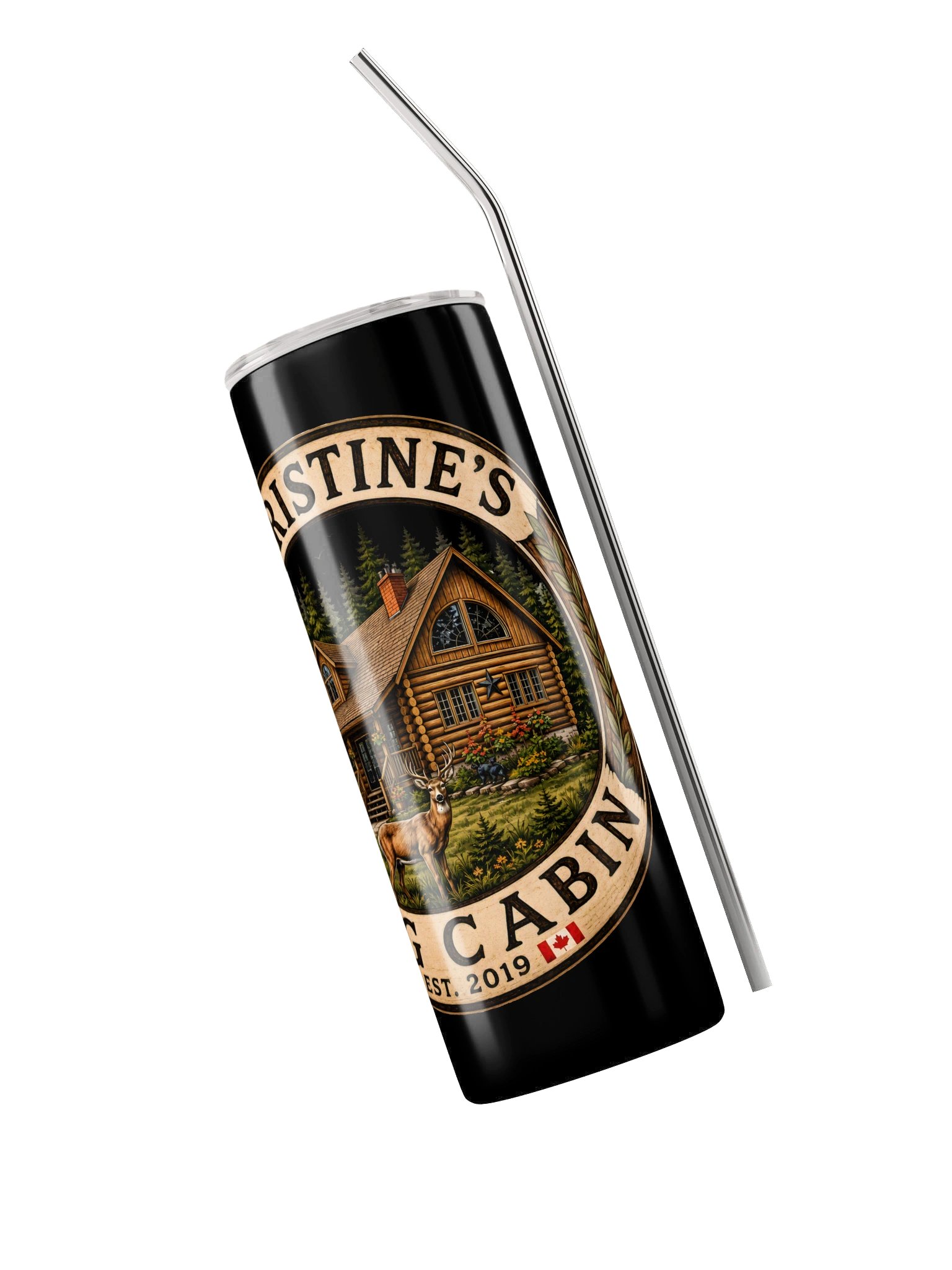 Christine’s Log Cabin Insulated Travel Tumbler product image (3)