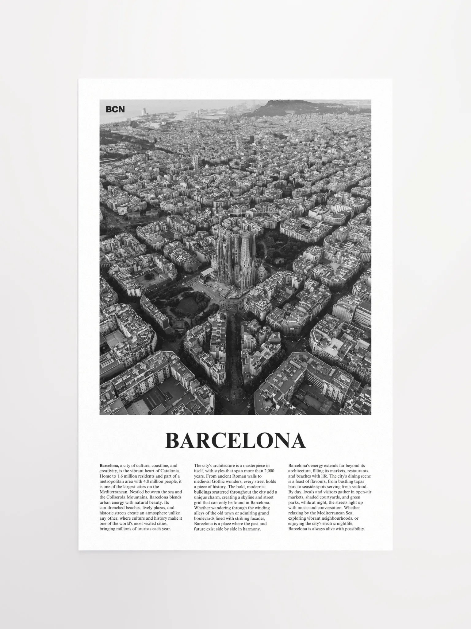Barcelona 01 Newspaper Poster product image (11)