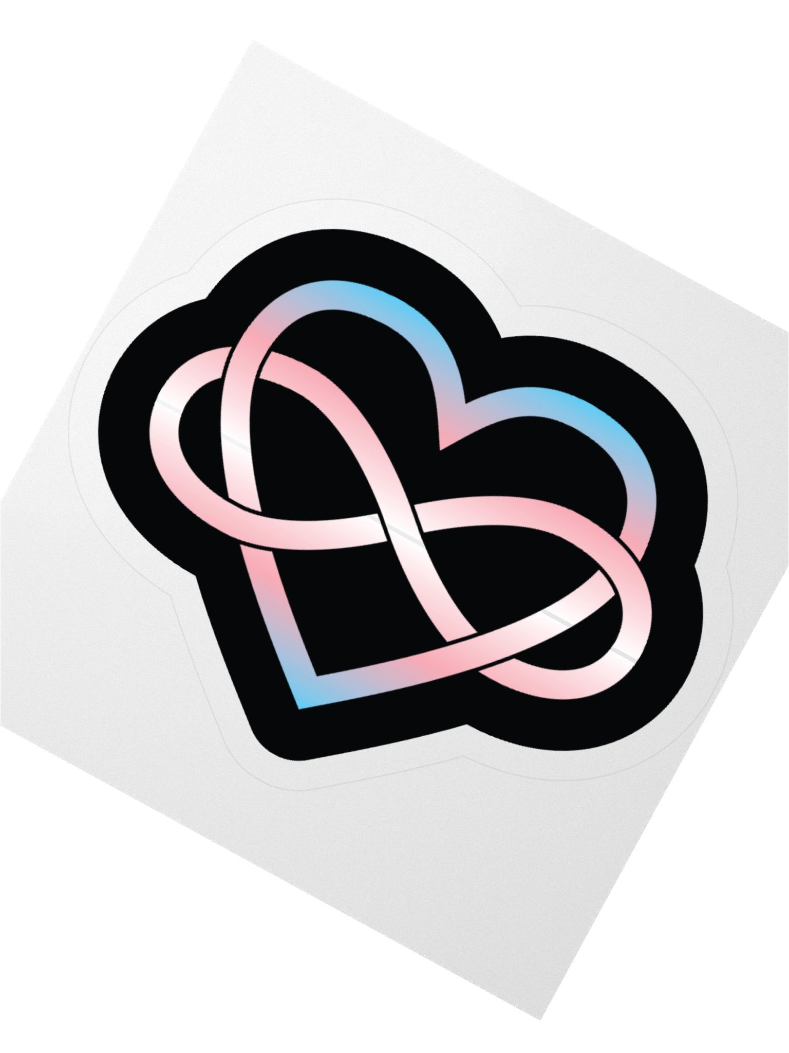 Trans Pride Gradient Polyamory Infinity Heart Sticker product image (4)