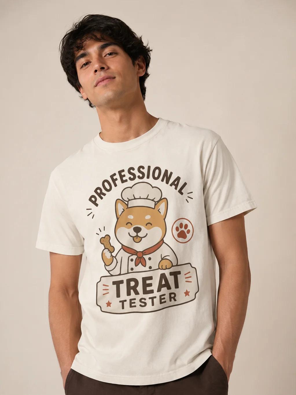 Professional Treat Tester Dog T-Shirt | Cute Shiba Inu Chef Tee for Dog Lovers & Pet Parents product image (1)