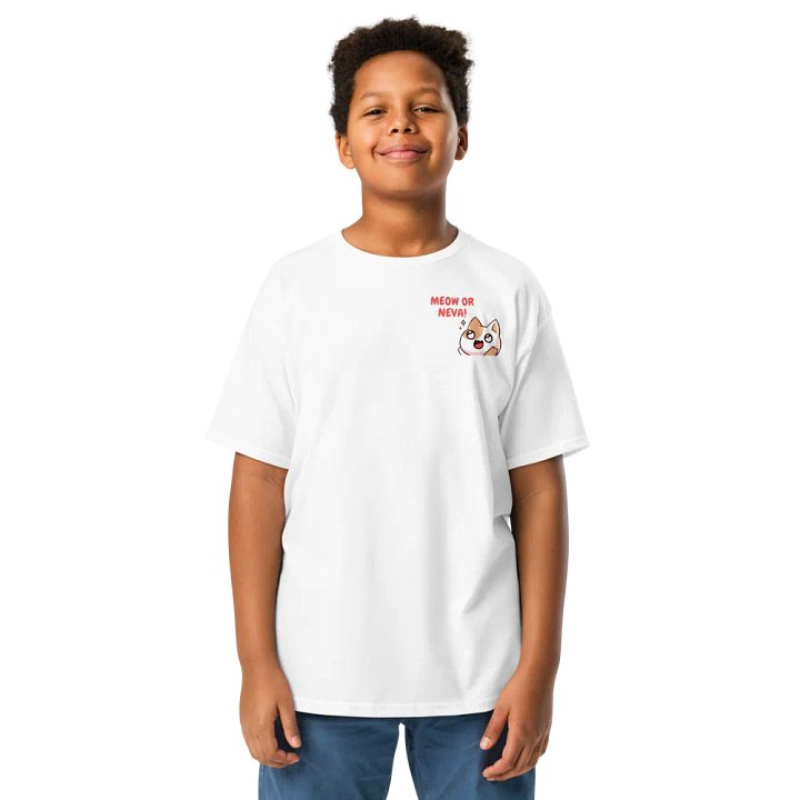 Meow or Neva! Kids' Cat Graphic Tee product image (1)