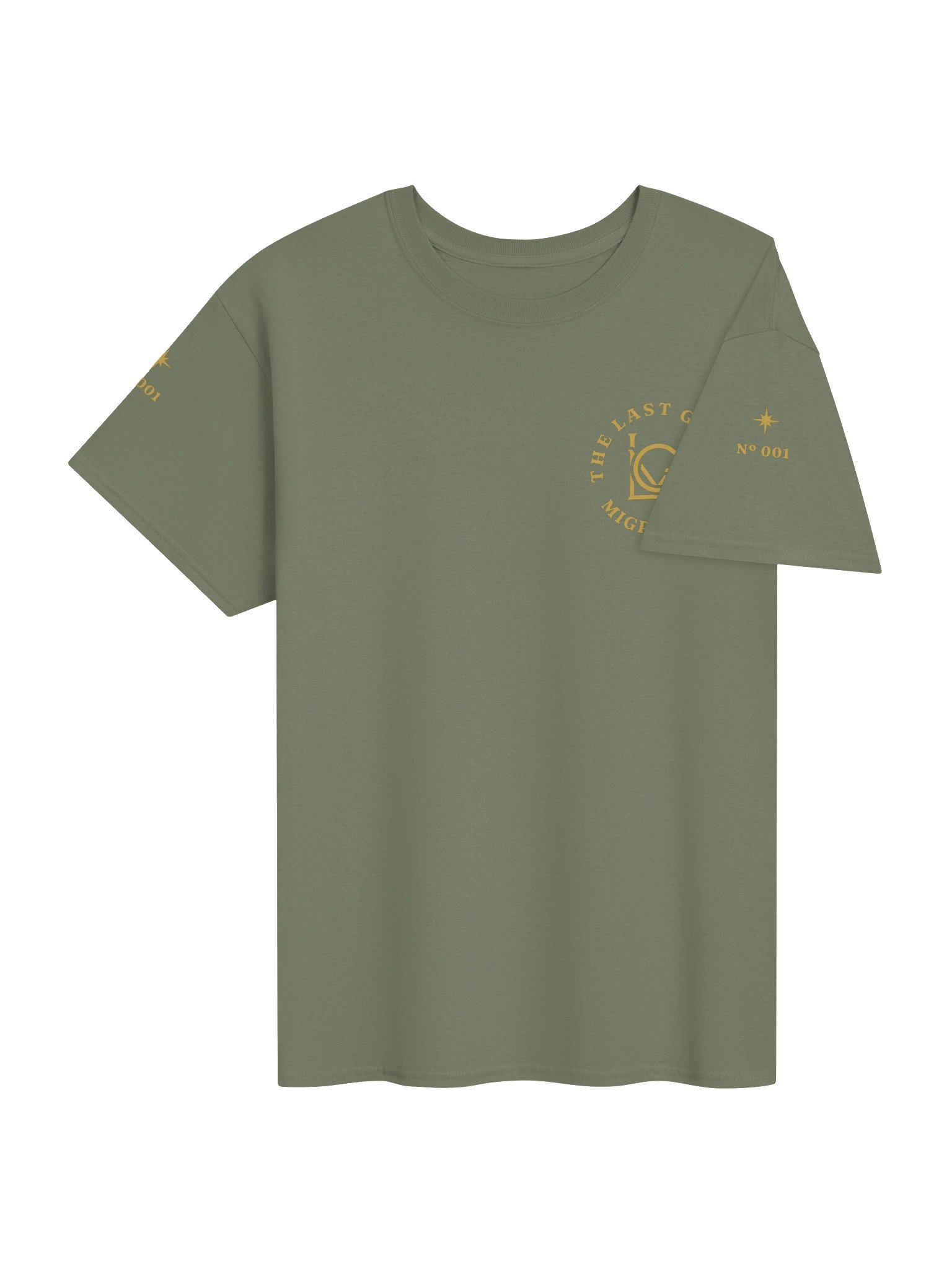 The Signature Tee in Olive Drab, Ivory Lettering product image (5)