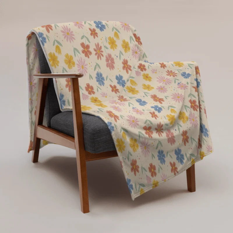 Pastel Floral Throw Blanket product image (2)