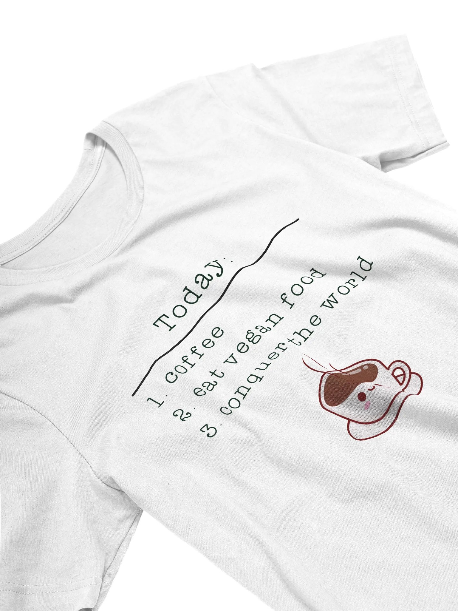 “Vegan Conquers the World” Unisex White T-Shirt product image (3)
