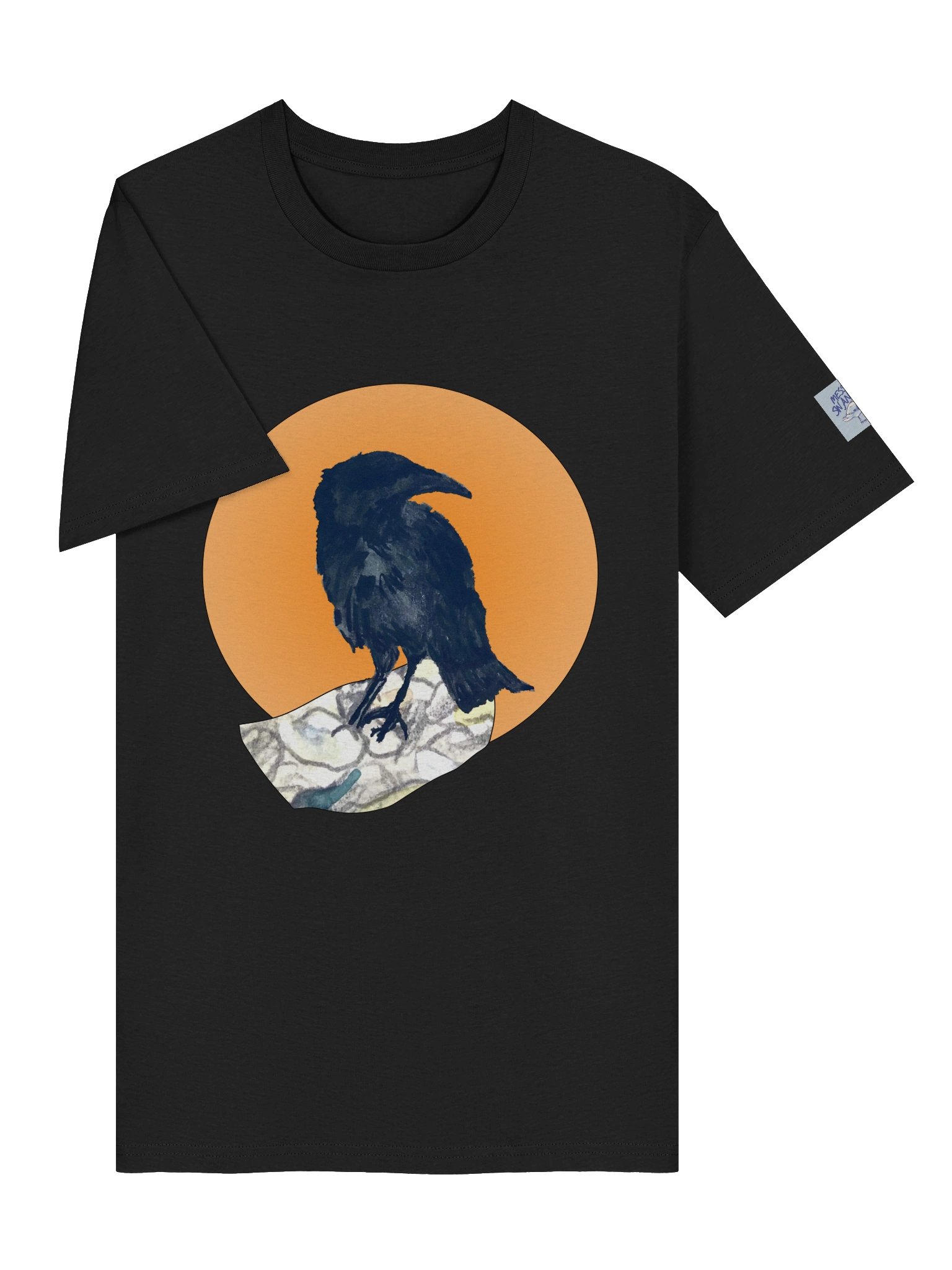Crow on Pebbles, Organic T-Shirt (Unisex) product image (5)