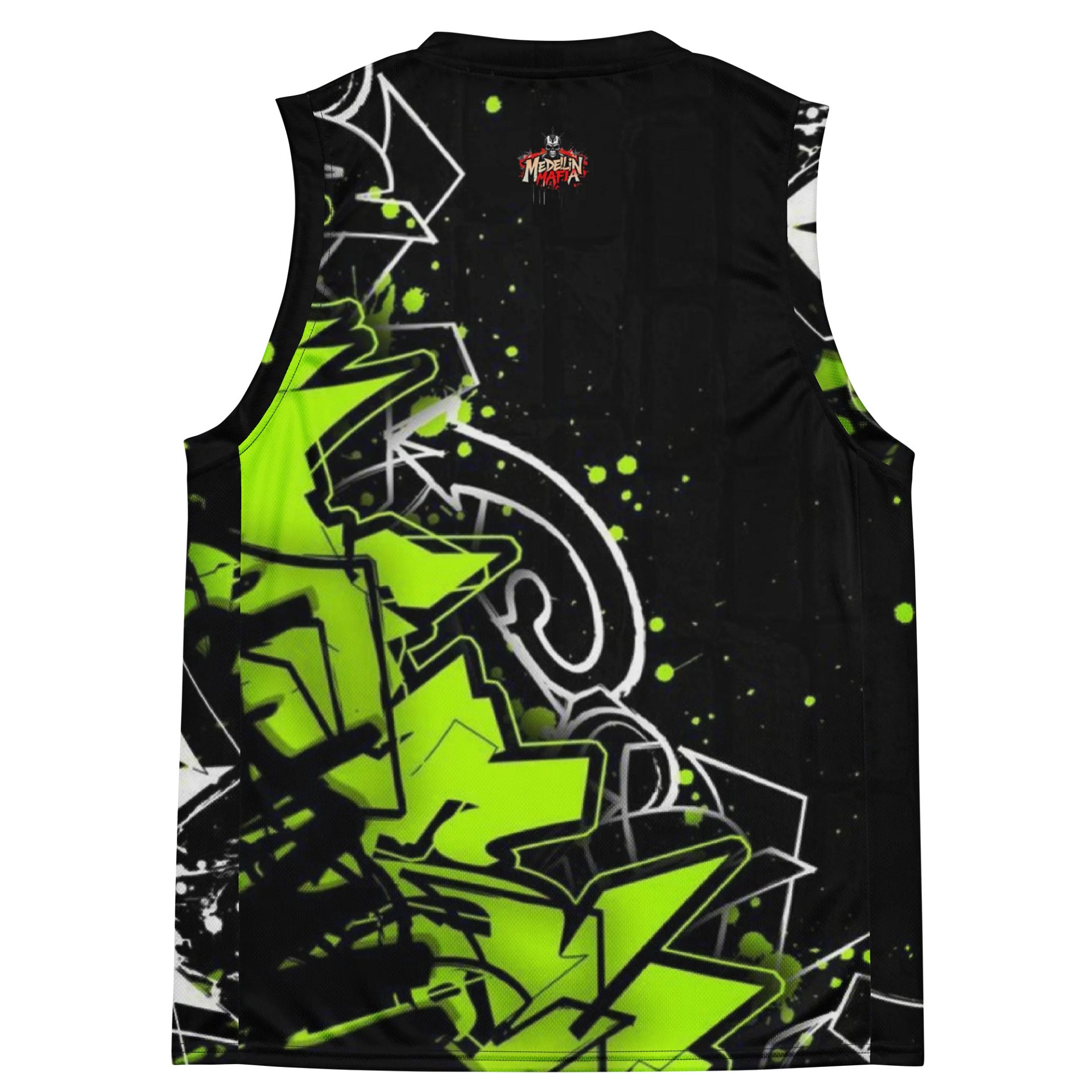 Cool-Yellow Graffiti Basketball Jersey product image (6)