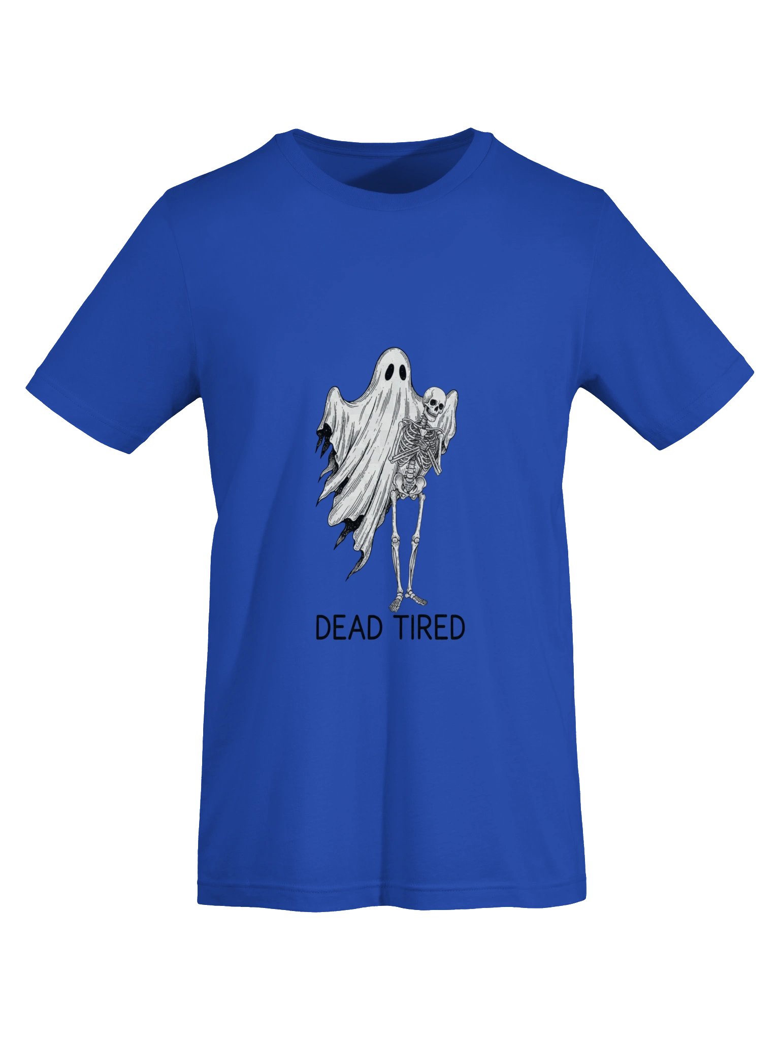 Dead Tired Ghost Skeleton Shirt, Funny Halloween T-Shirt, Vintage Spooky Graphic Tee product image (5)