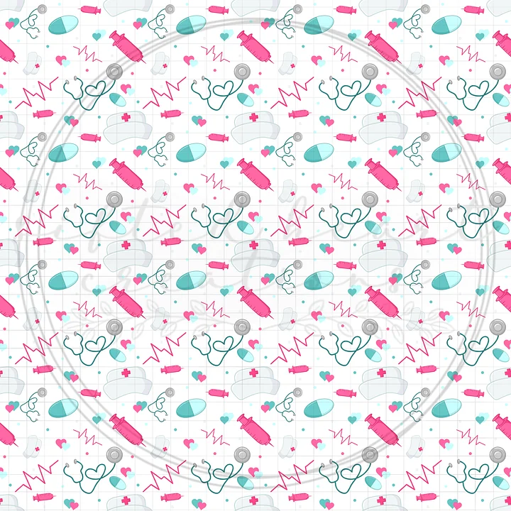 Nursing Themed Seamless Pattern product image (2)
