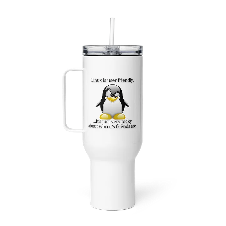 40oz Steel Tumbler - Tux is our friend! product image (1)