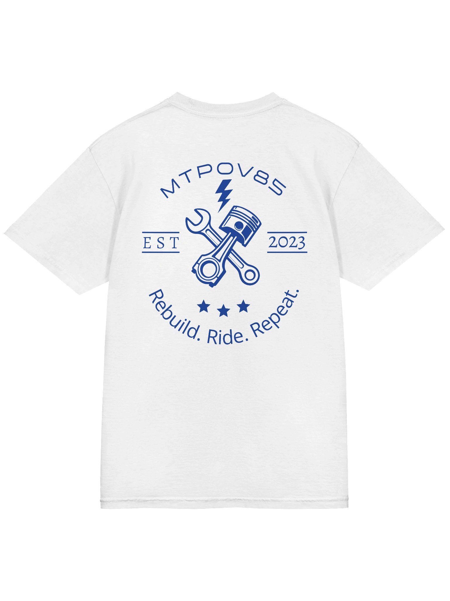 Rebuild. Ride. Repeat. Style 1, White T-Shirt product image (4)