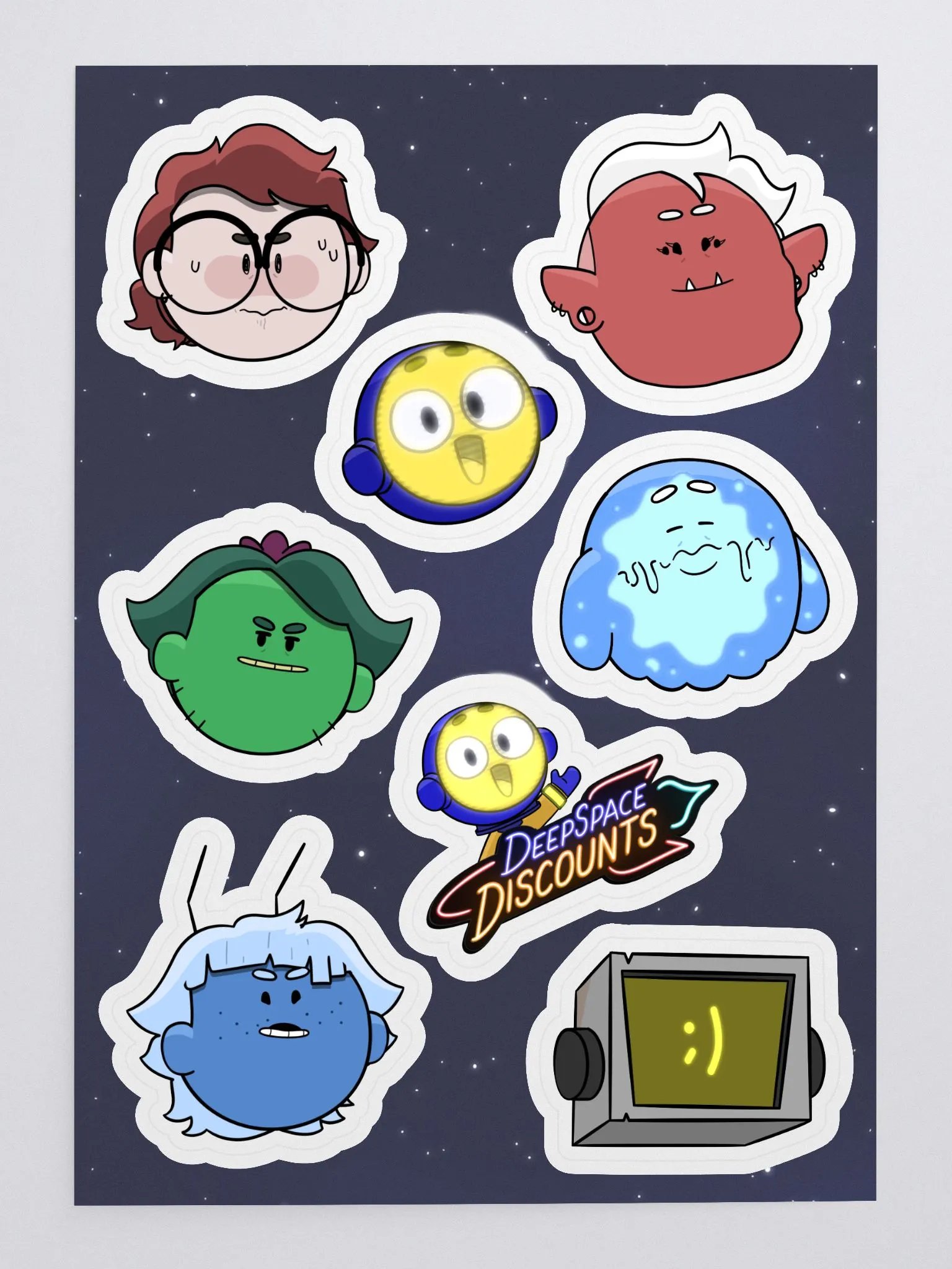 Deep Space Discounts Sticker Sheet product image (1)