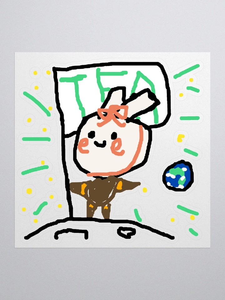 Pu Tea Flag Sticker product image (1)