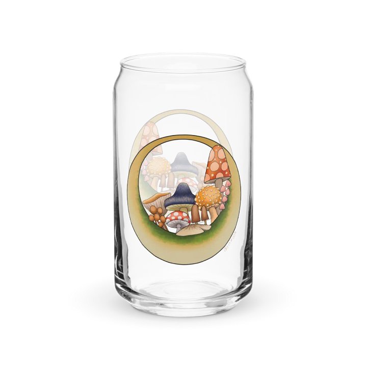 Moonie Shrooms 16 oz glass with or without lid/straw product image (1)
