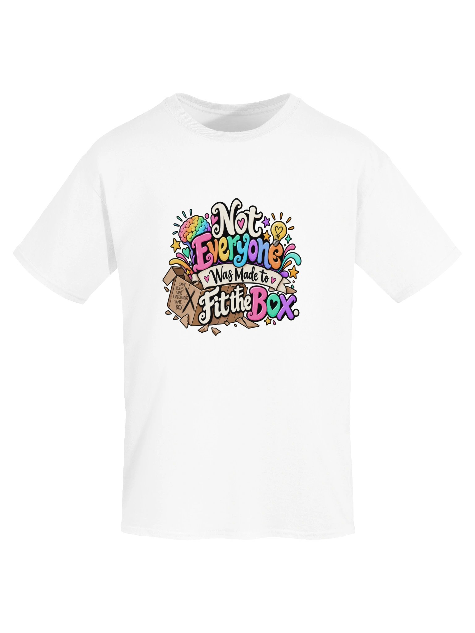 Not Everyone was made to fit in the box White Tshirt product image (5)