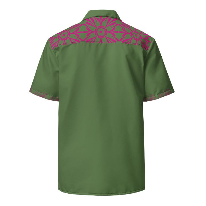 Chemise locale en treillis olive et magenta — PU MANATU product image (2)