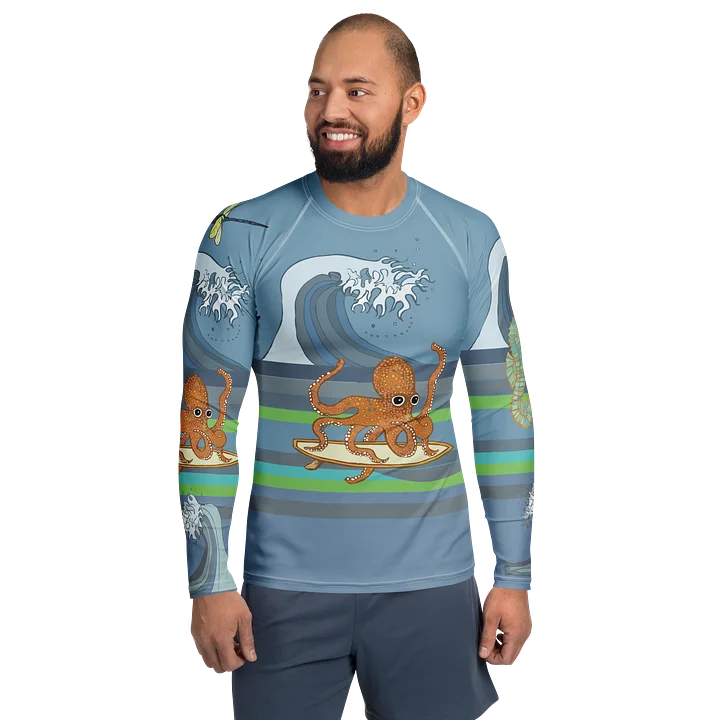 Octopus Waves Men's rash guard product image (1)