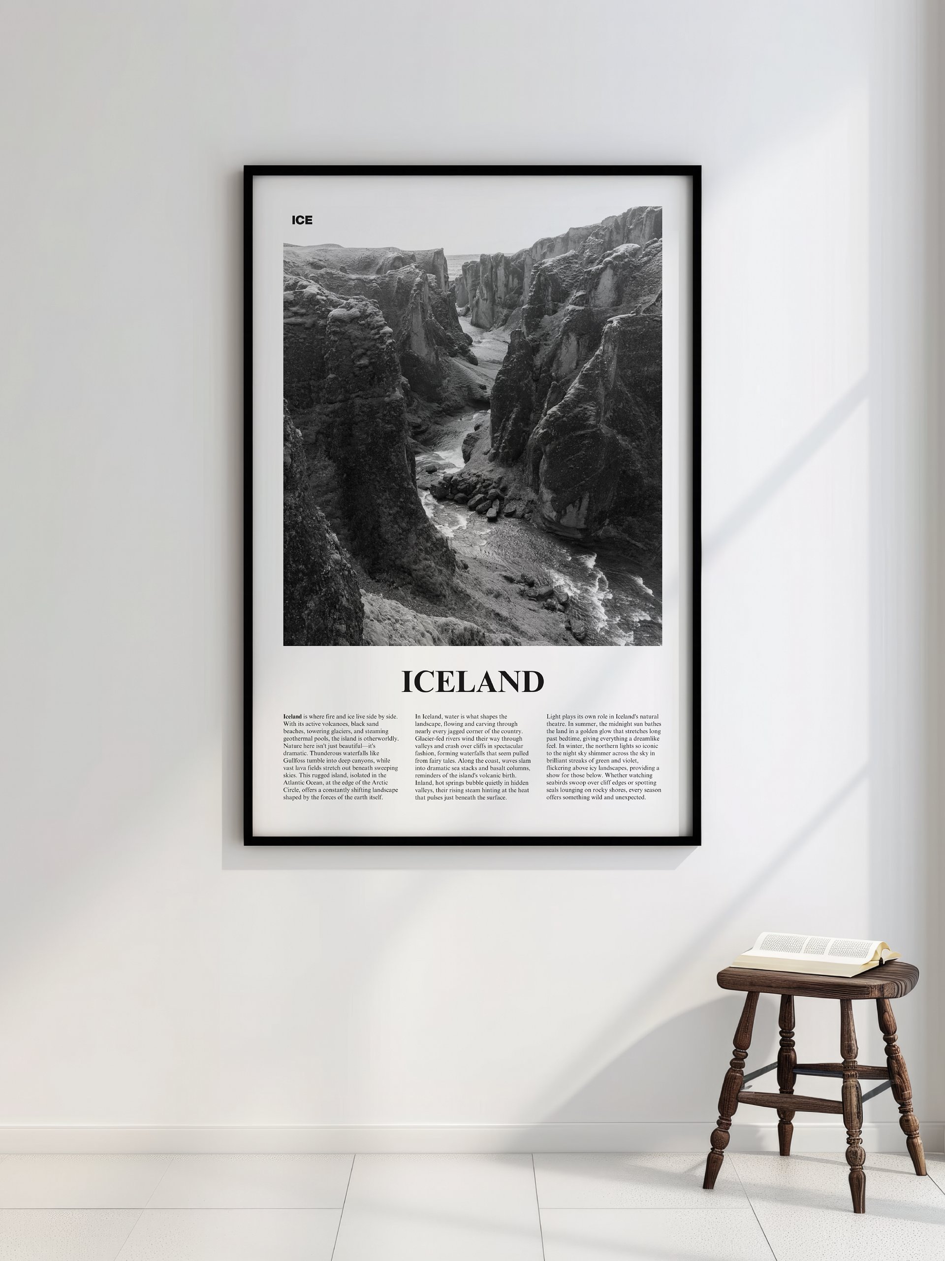 Iceland 02 Newspaper Poster | Framed product image (2)