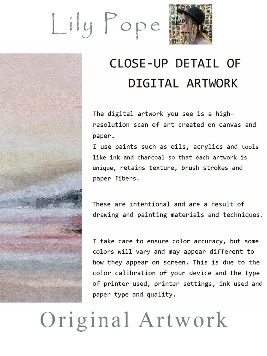 Samsung Frame TV Art Pink Pastel Abstract Landscape Oil Painting Screensaver Digital TV Background product image (3)