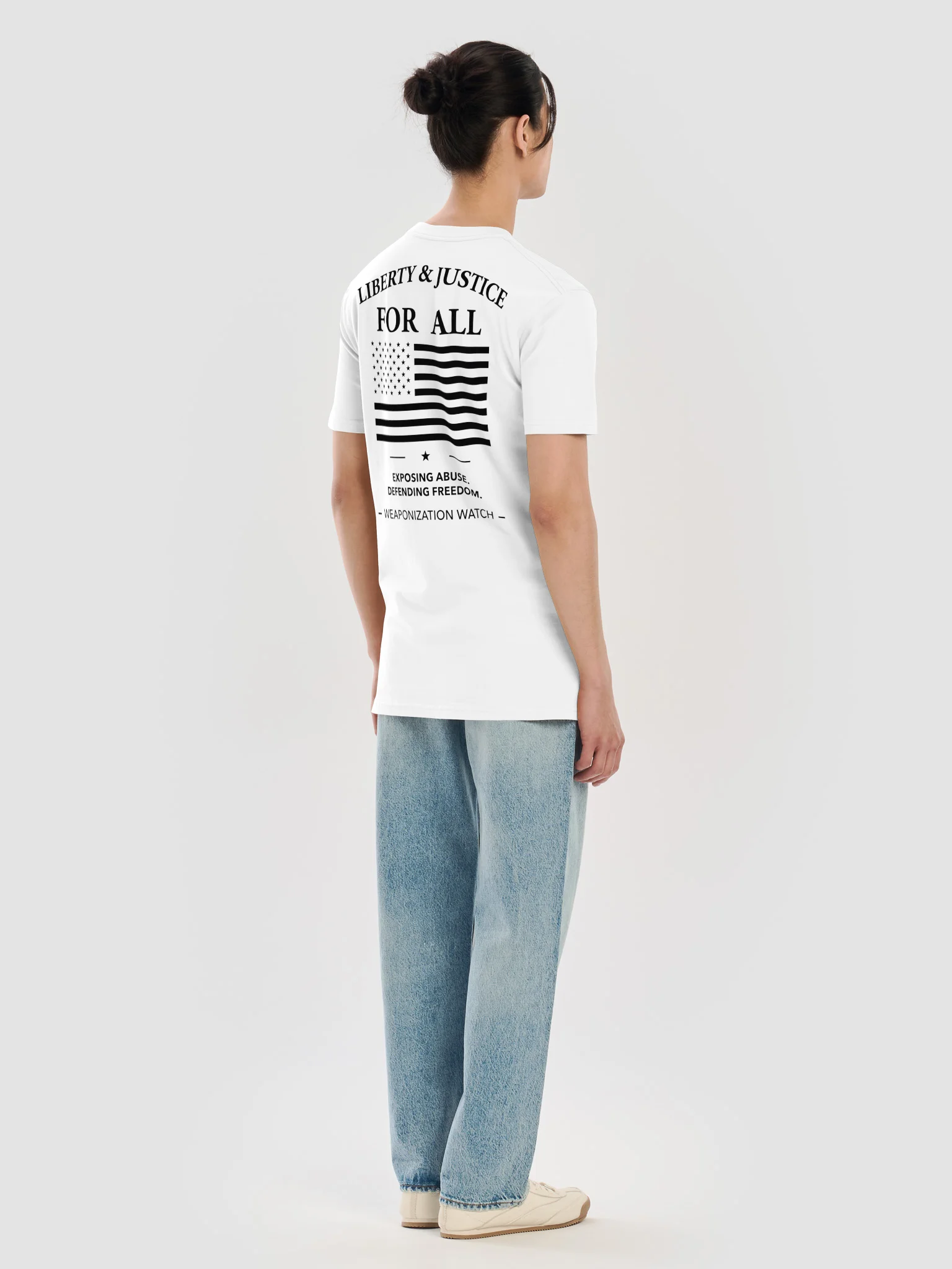 WW "Liberty & Justice" Tee in White product image (7)
