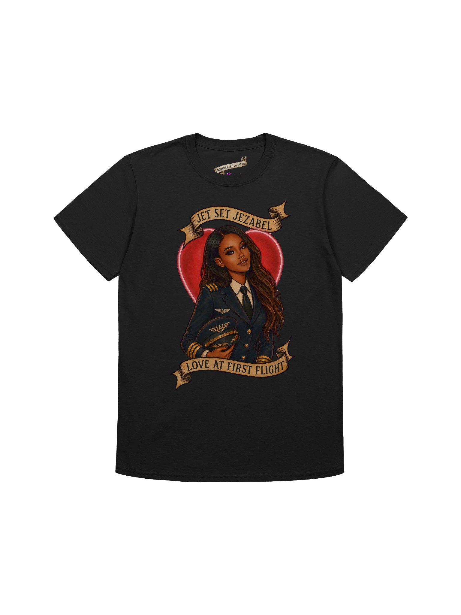 Jezabel Vessir x Uncontrolled Aviation — JET SET JEZABEL — Tee product image (1)