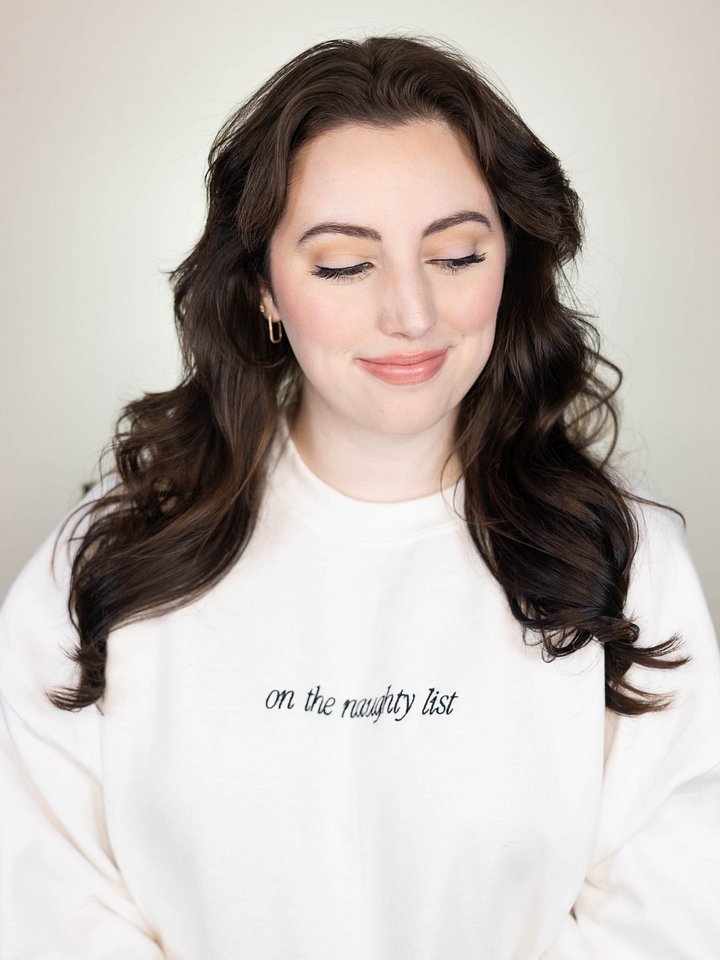 On The Naughty List Embroidered Sweatshirt product image (2)