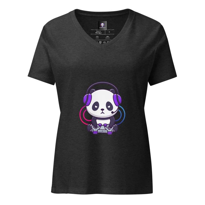 Roro Panda Bella+Canvas Women's Relaxed V-Neck T-Shirt product image (3)