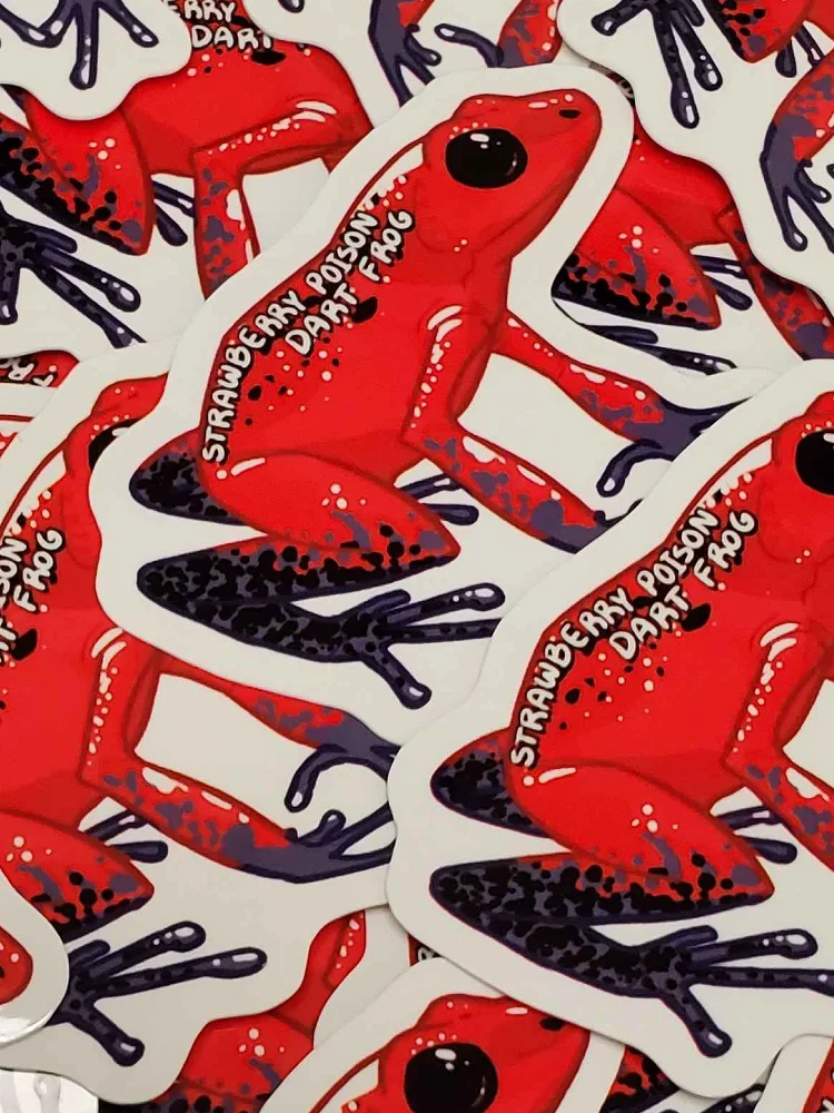 Strawberry Poison Dark Frog Sticker product image (2)