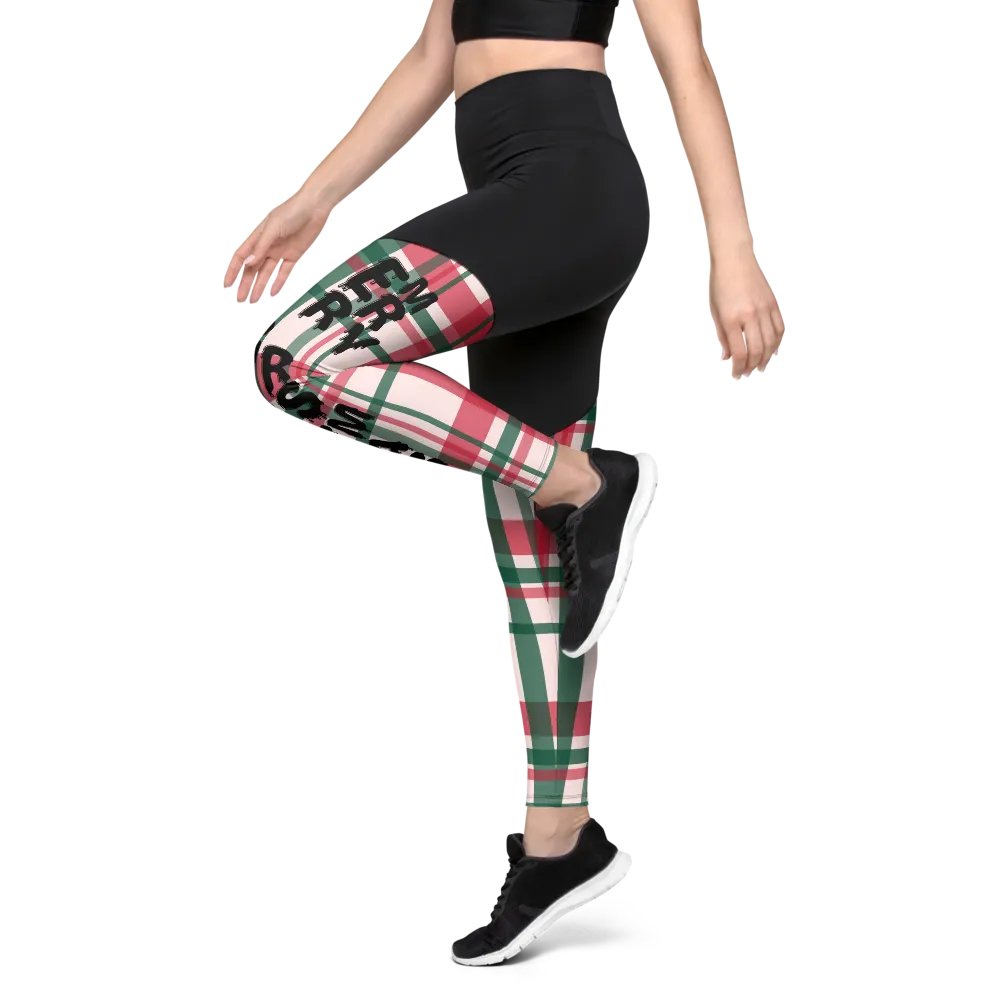 Vibrant Checkered Compression Leggings product image (7)
