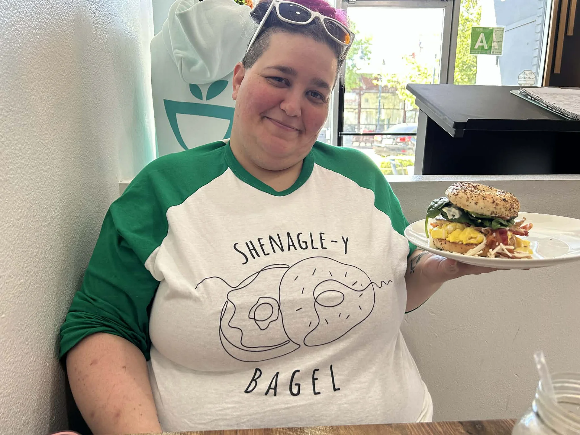 Shenagle-y Bagel Long Sleeve Baseball Shirt product image (46)