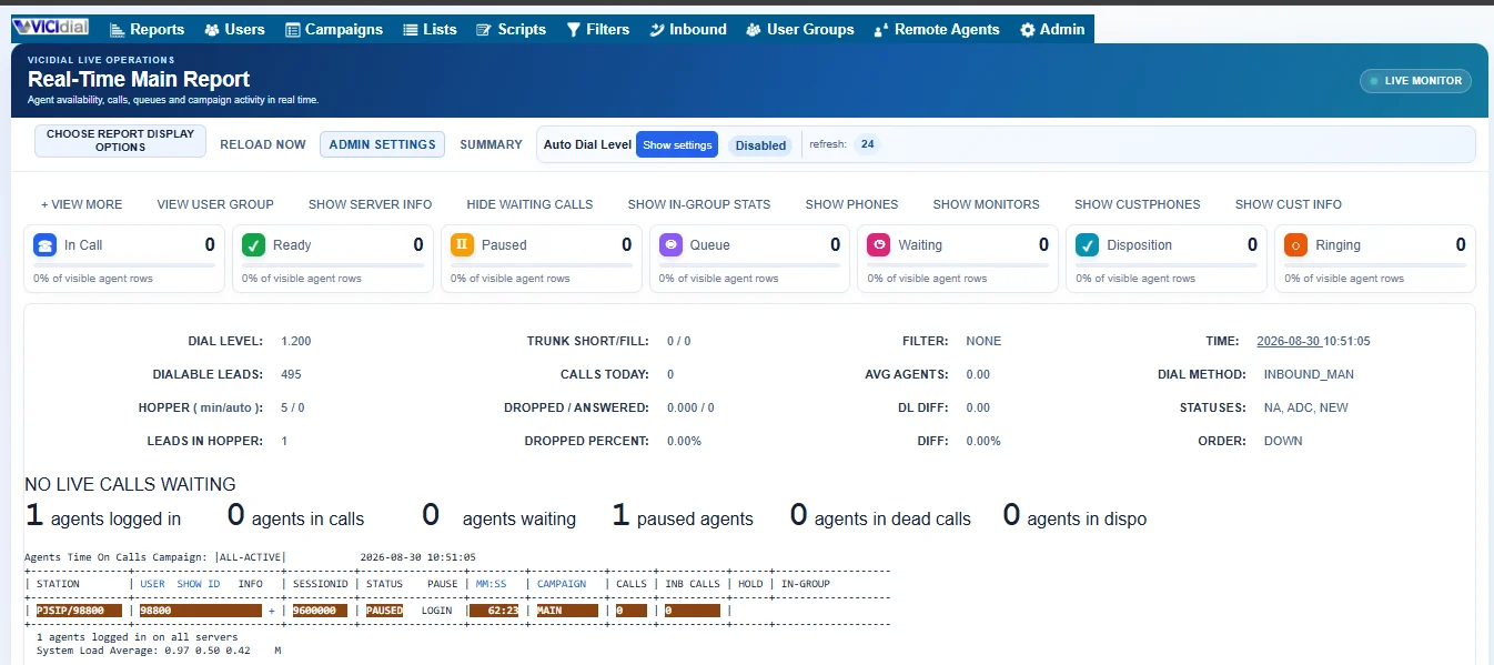 VICIdial Auto Dial Level Adjustment in Realtime Reports | Manual + Automated Control product image (4)