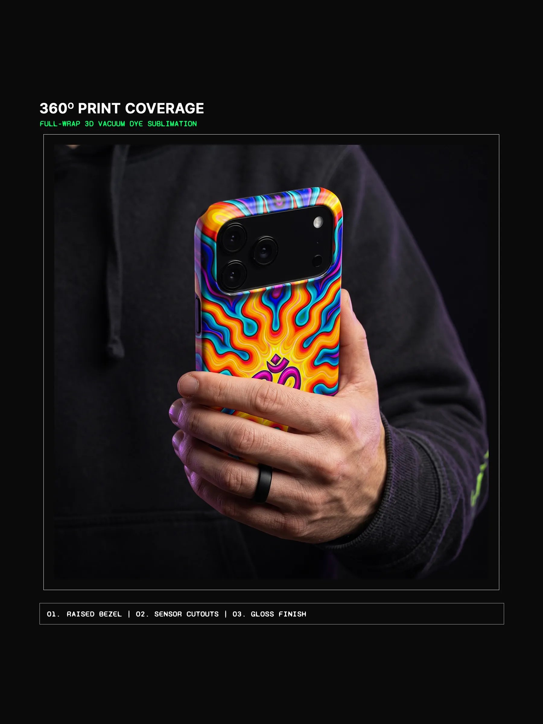 Artifact 02: Liquid Aum Flame - Dual-Layer Tough Phone Case product image (3)
