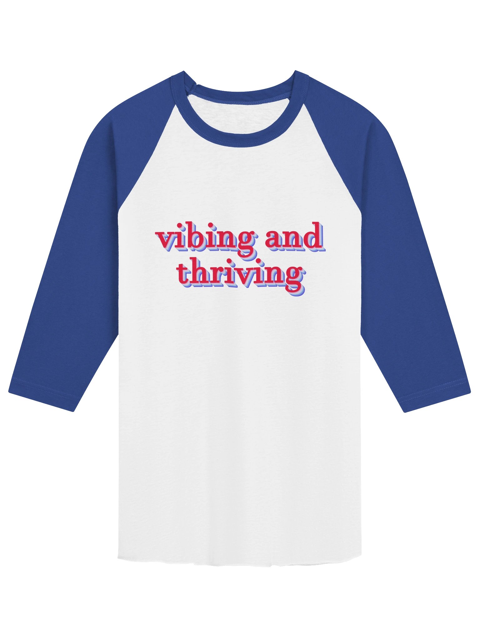 vibing and thriving baseball tee product image (1)