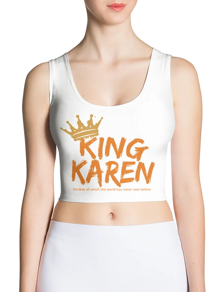 King Karen Crowned White Stretchy Crop Top product image (12)