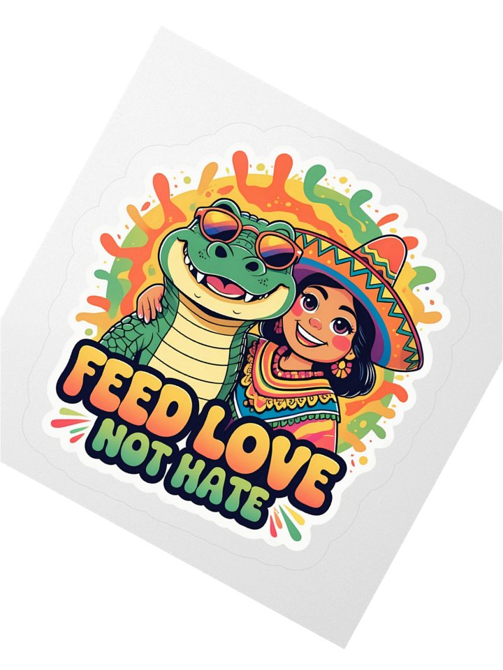 Love Gator Kiss Cut Stickers product image (2)
