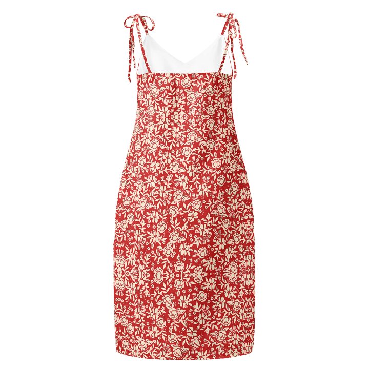Red Floral All-Over Print Slip Dress product image (2)