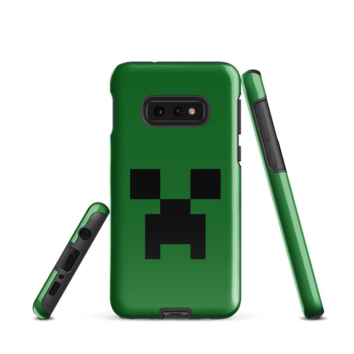 Creeper Samsung Phone Case - Minecraft Tough Phone Case for Samsung Galaxy S25 Ultra, S25, S24 Ultra product image (2)