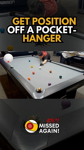 Get Position Off a Pocket Hanger #9ball #8ballpool #pool #billiards