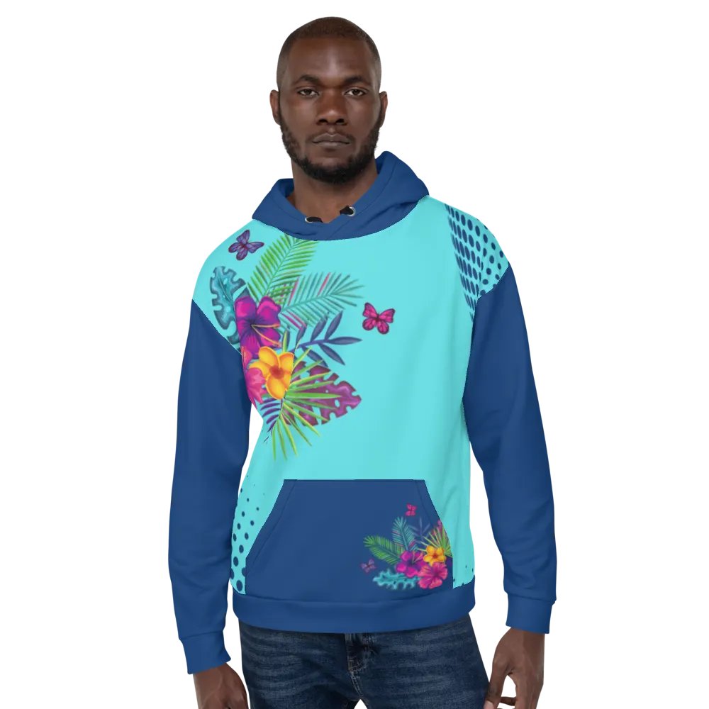 Blue Floral Hoodie product image (7)