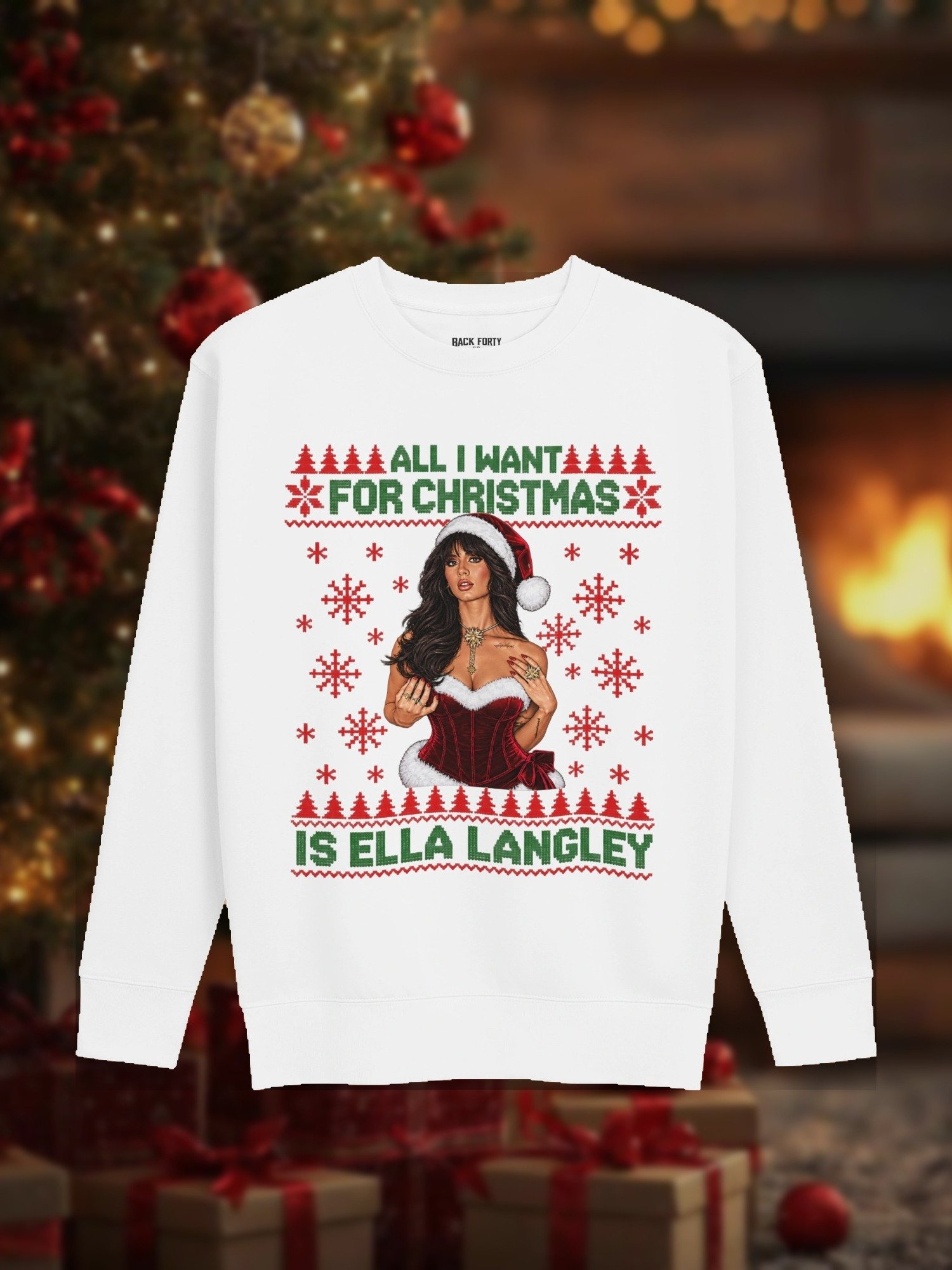 All I Want for Christmas Is Ella Langley™ Unisex Sweatshirt - Ugly Sweater Edition product image (1)