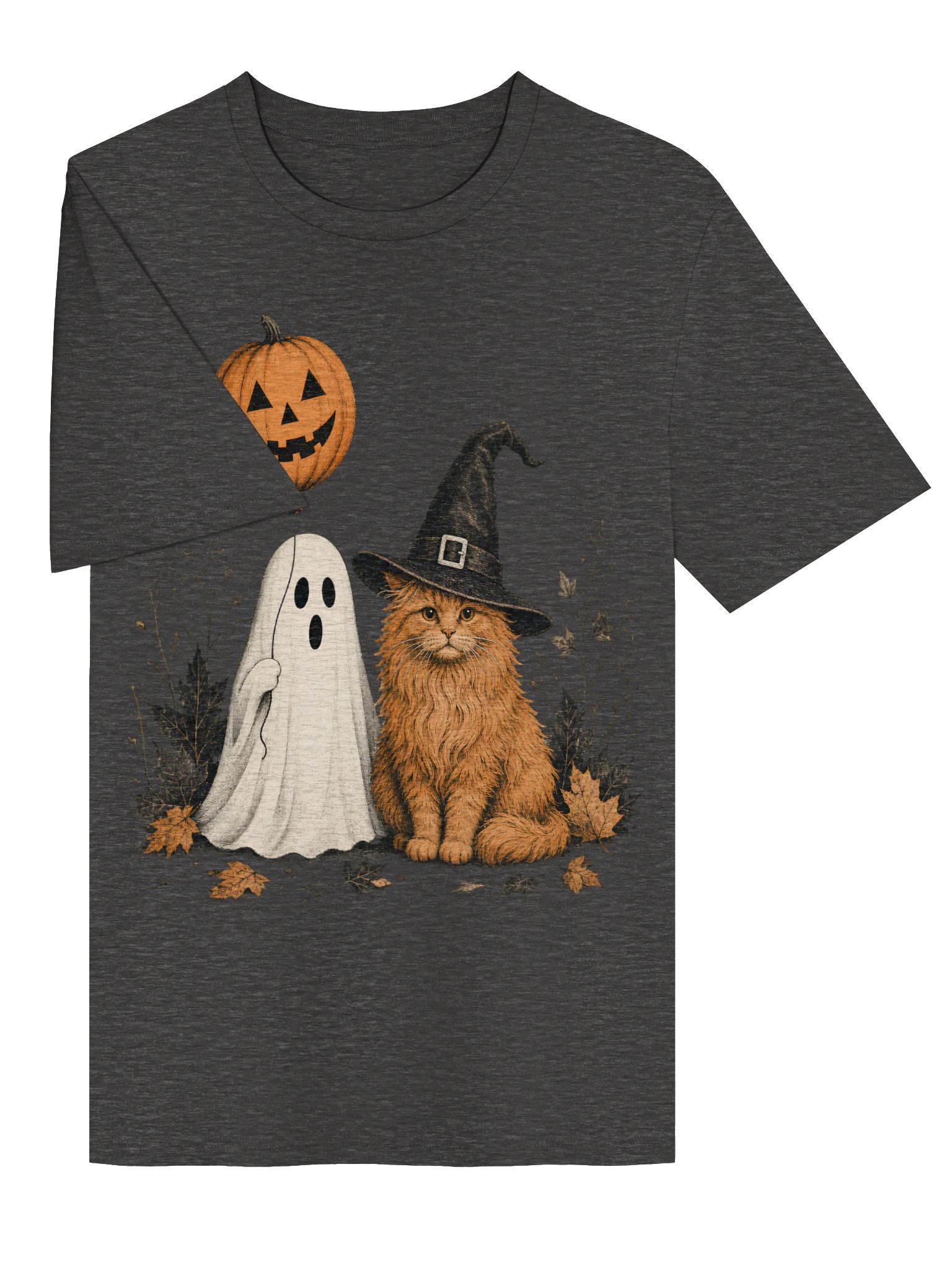 Spooky Black Cat – Halloween Vintage Graphic T-Shirt product image (24)