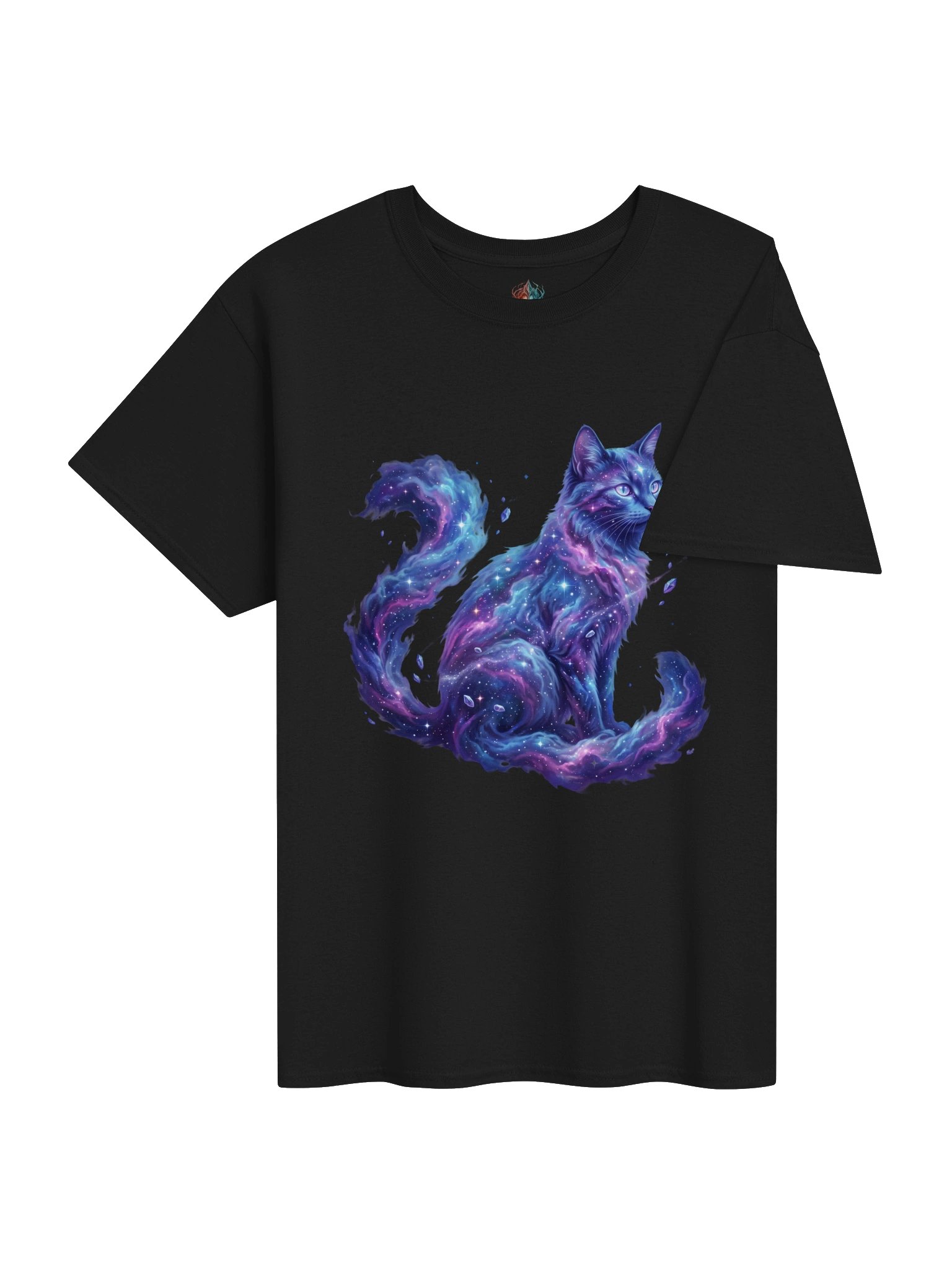Celestial Nebula Cat | Cosmic Galaxy Heavyweight T-shirt product image (4)