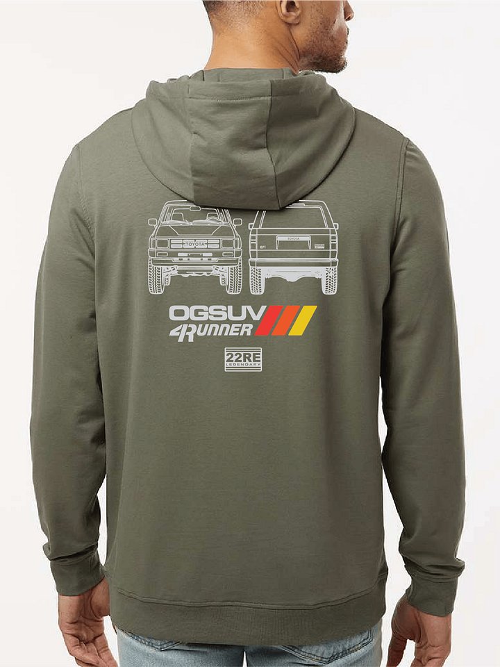 SidexSide Unisex Premium Hoodie - Olive/White product image (1)