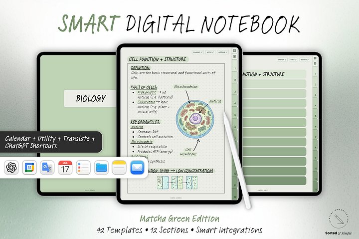 Smart Digital Notebook - Matcha Green product image (1)