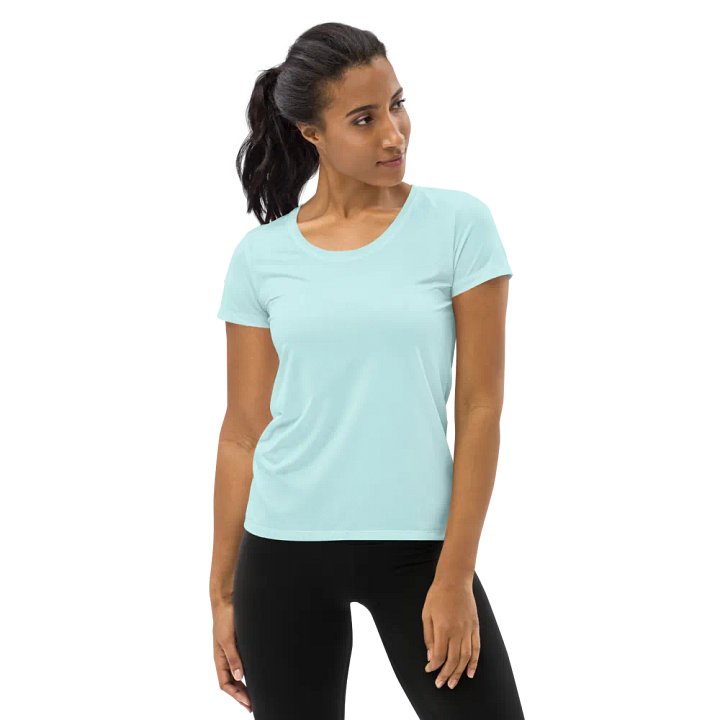 Light Cyan Women's Athletic T-Shirt product image (1)