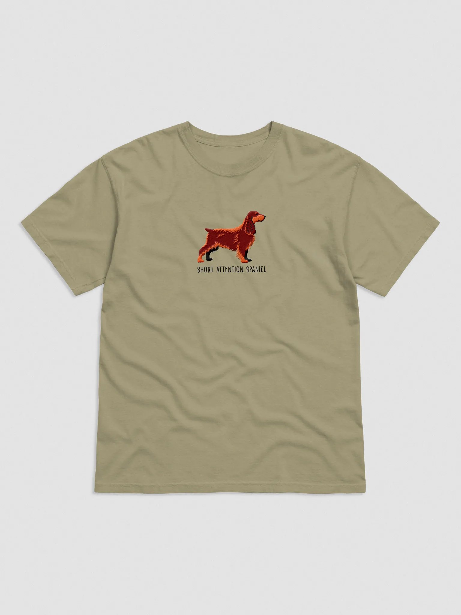 Short Attention Spaniel T-Shirt(Embroidered) of a Field Spaniel(Liver & Tan) product image (4)