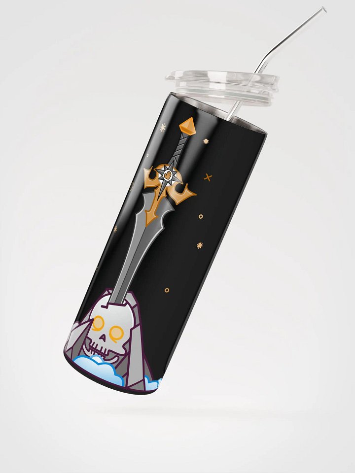 Sword in the Skull - Argent Variation - Tumbler w/Straw product image (2)